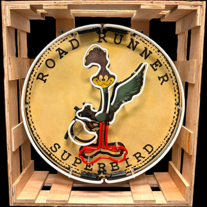 Road Runner Superbird Single-Sided Neon Porcelain Box Sign
