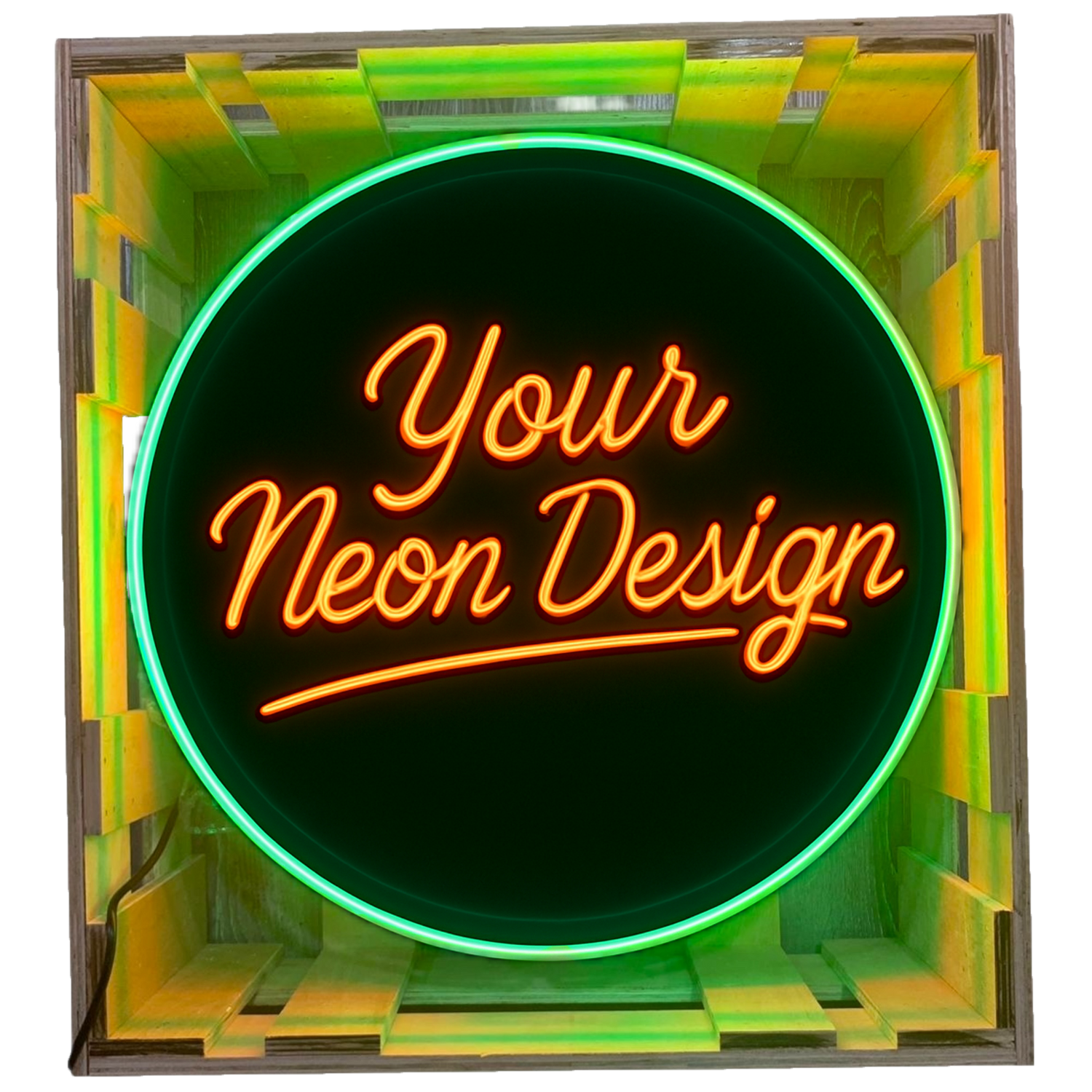 Design Your Own Custom Real Neon Porcelain Can Sign - Custom Face Enamel Handblown Glass Neon Box Sign Vintage Gas Station Service Station Reproduction Handcrafted Made in USA On Sale Gas Oil Automotive 
