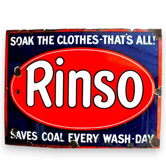 Rinso Detergent Porcelain Enamel Vintage Metal Reproduction