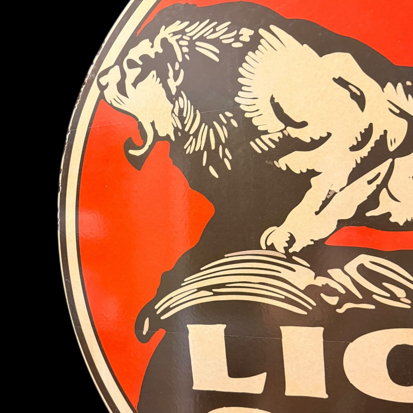 *Limited* Lion Oils Double-Sided Large Porcelain Enamel on Steel (DS 30-Inch)