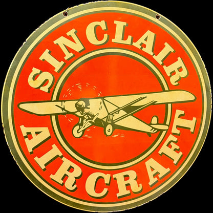 *Limited* Sinclair Aircraft Double-Sided Large Porcelain Enamel on Steel (DS 30-Inch)