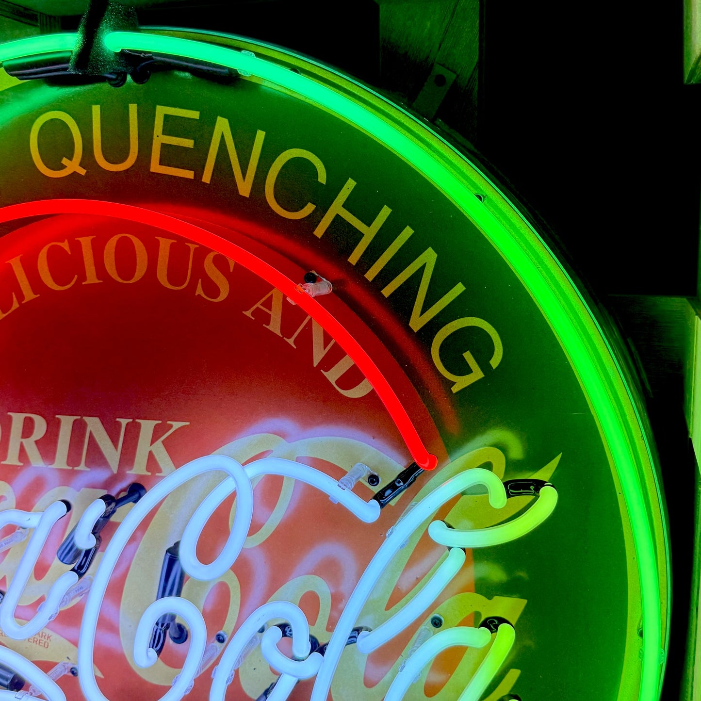 Classic Refreshing Coca-Cola Single-Sided Neon Porcelain Box Sign