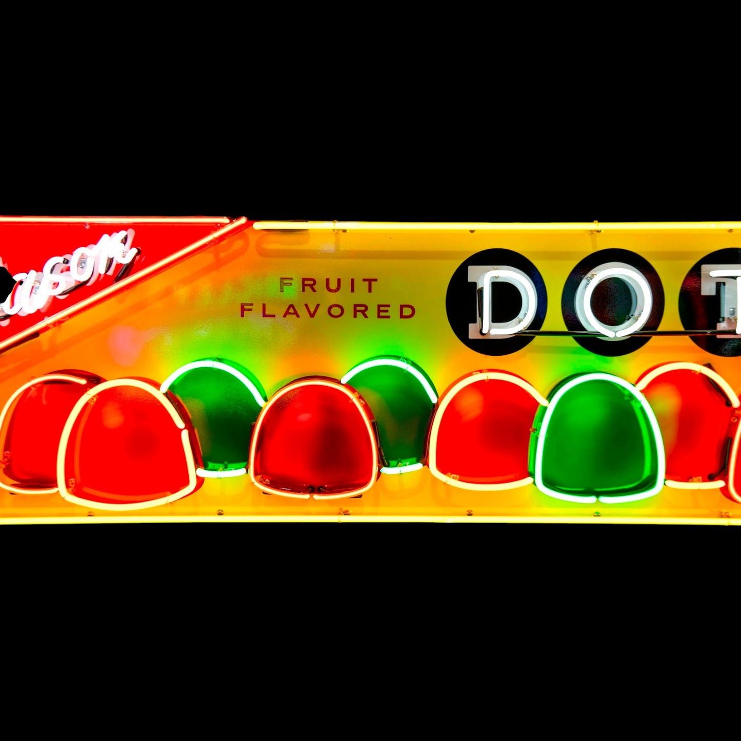 Masons Dots Retro Candy Neon Porcelain Panel Display Sign with Steel Can