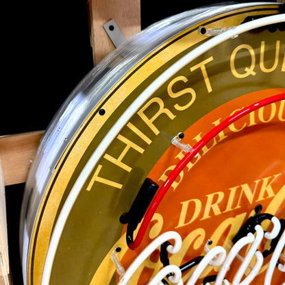 Classic Refreshing Coca-Cola Single-Sided Neon Porcelain Box Sign