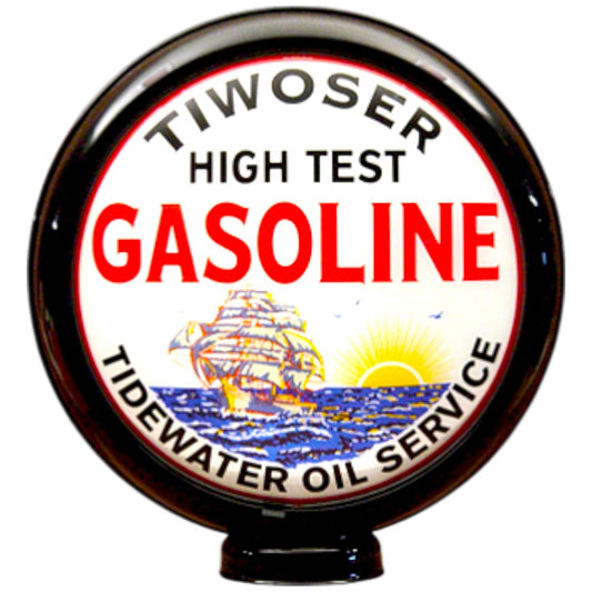 Tiwoser High Test Gasoline Lighted Globe Gas Pump Topper