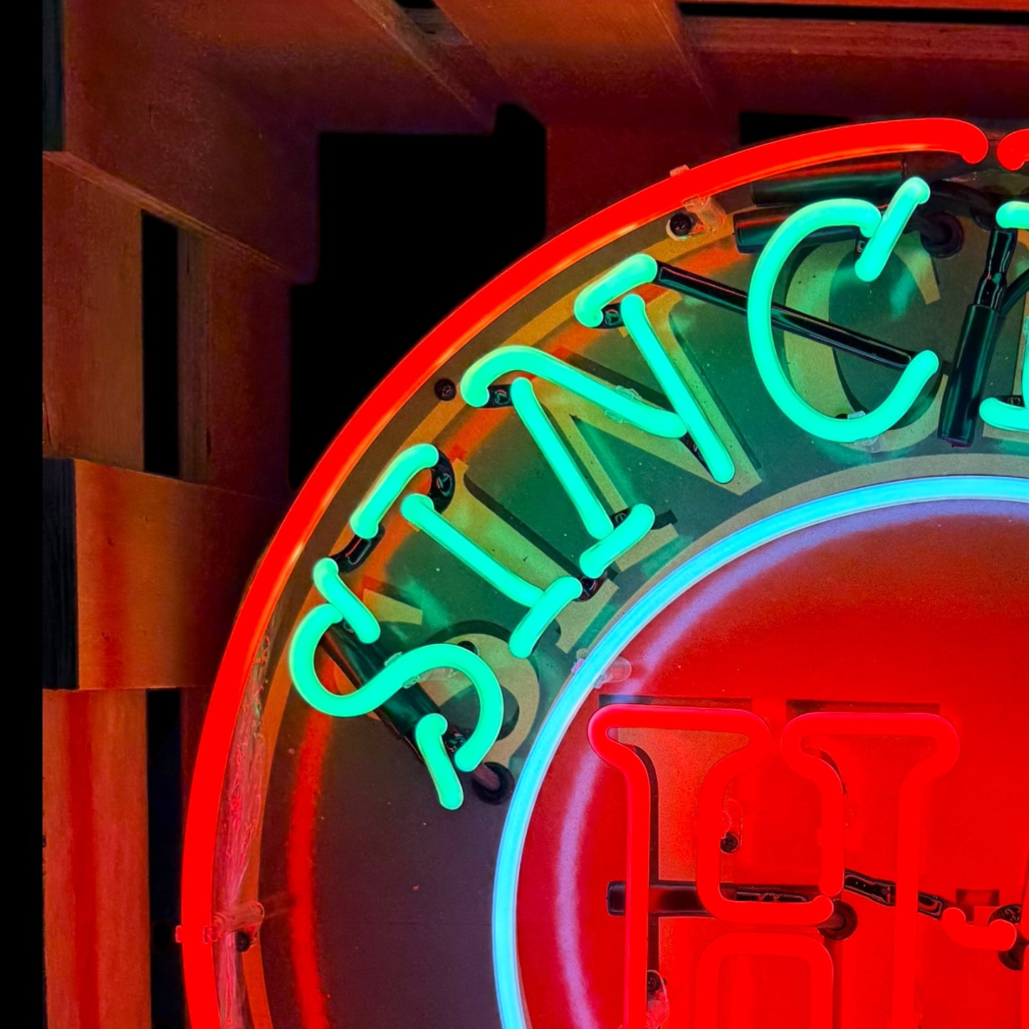 Sinclair HC Gasoline Neon Porcelain Sign with Can