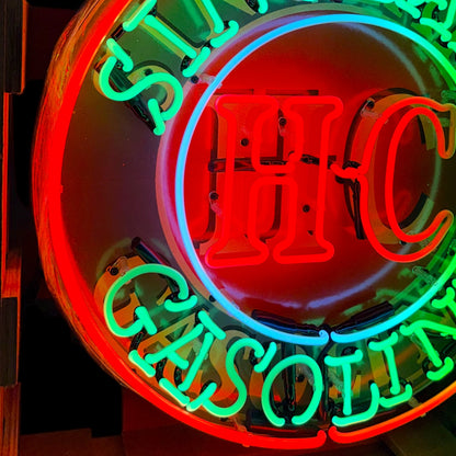Sinclair HC Gasoline Neon Porcelain Sign with Can