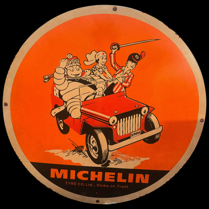 Michelin Stoke on Trent Porcelain Enamel Sign
