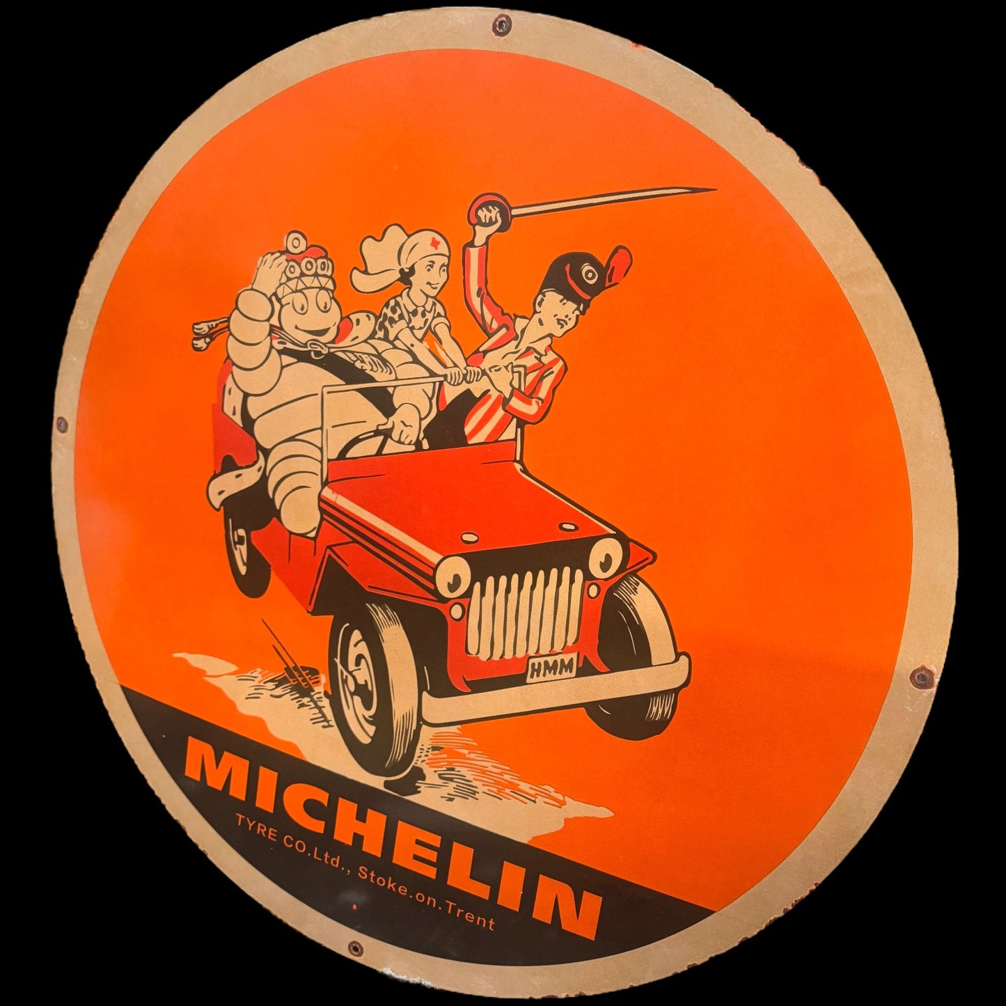 Michelin Stoke on Trent Porcelain Enamel Sign