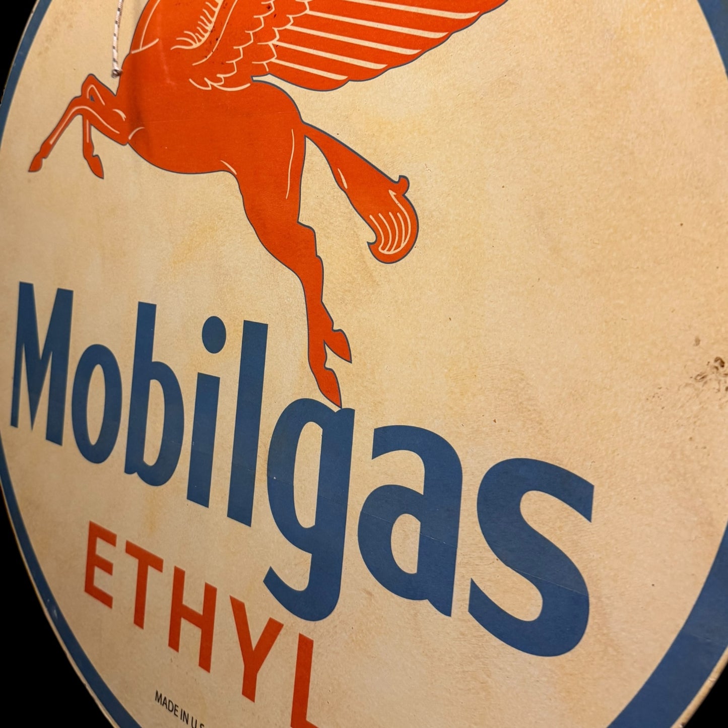 *Limited* Mobilgas Ethyl Winged Horse Double-Sided Large Porcelain Enamel on Steel (DS 30-Inch)