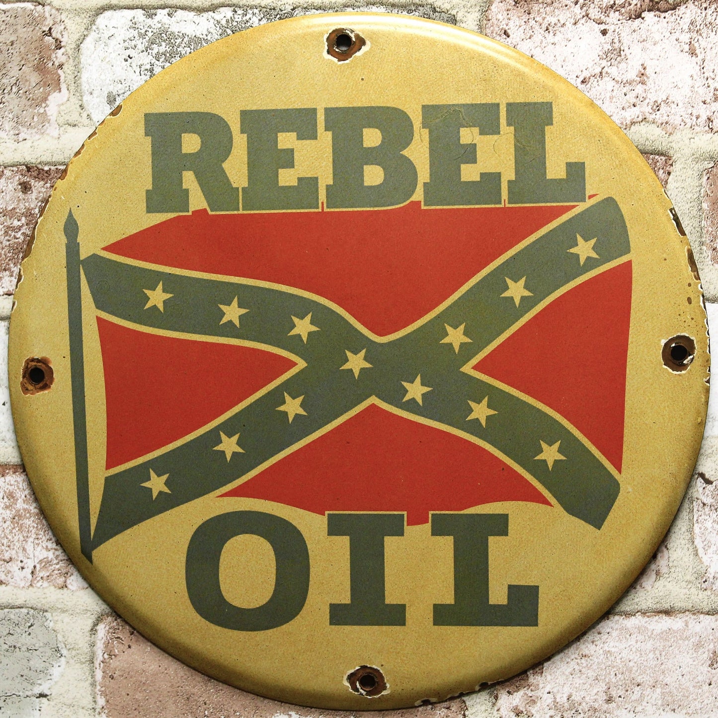 Shop Old Porcelain Signs Rebel Oil 