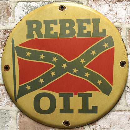Shop Old Porcelain Signs Rebel Oil 