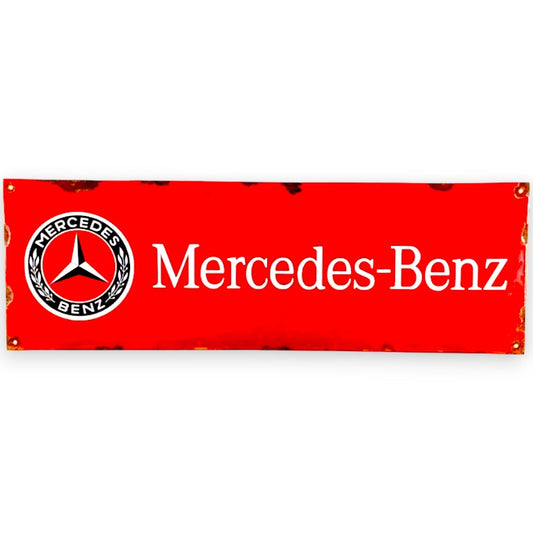 Mercedes-Benz Dealer Porcelain Enamel Vintage Metal Reproduction
