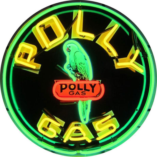 Buy Gas Oil Neon Polly Gas  Signs with Glass Tubes Porcelain Can