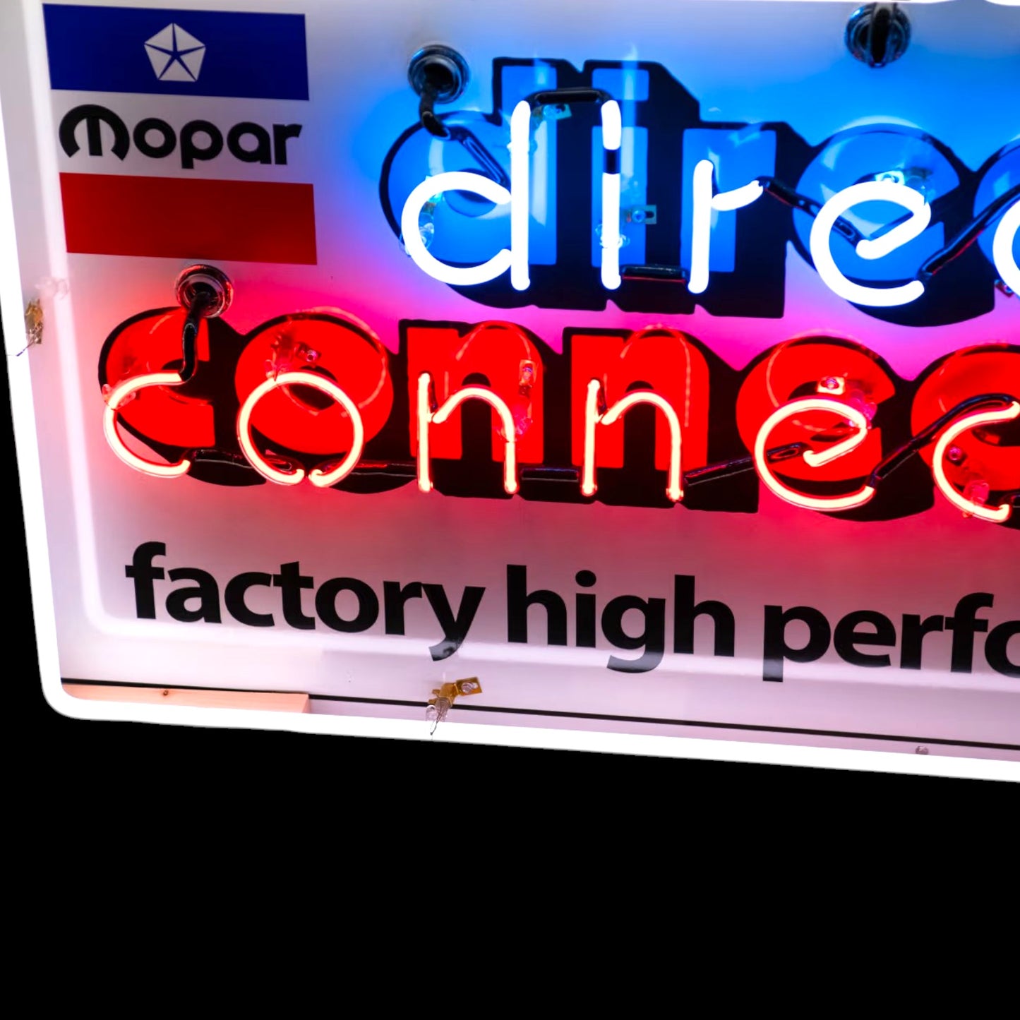 Mopar Direct Connection Neon Sign - Real Glass & Porcelain - Factory Performance Parts