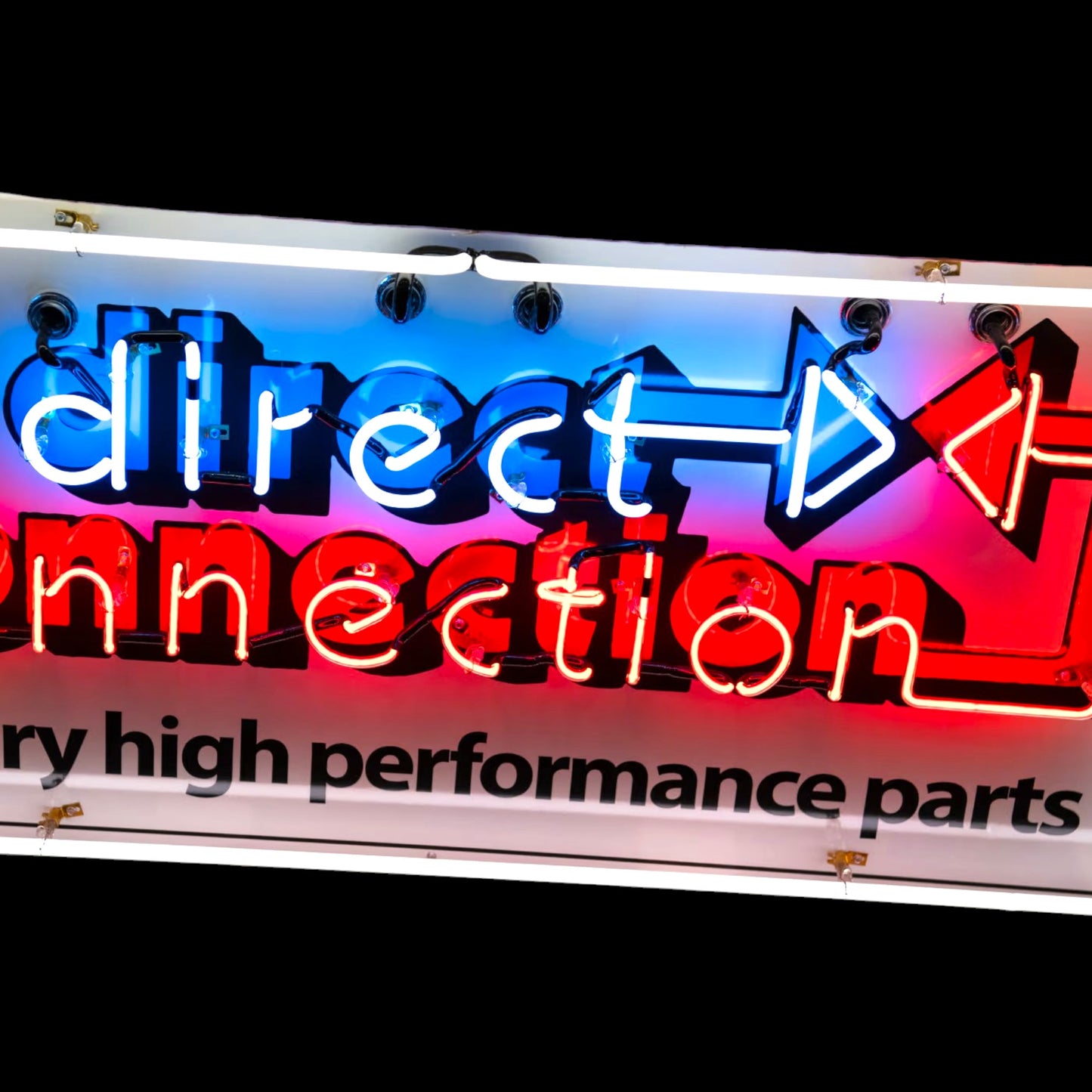 Mopar Direct Connection Neon Sign - Real Glass & Porcelain - Factory Performance Parts