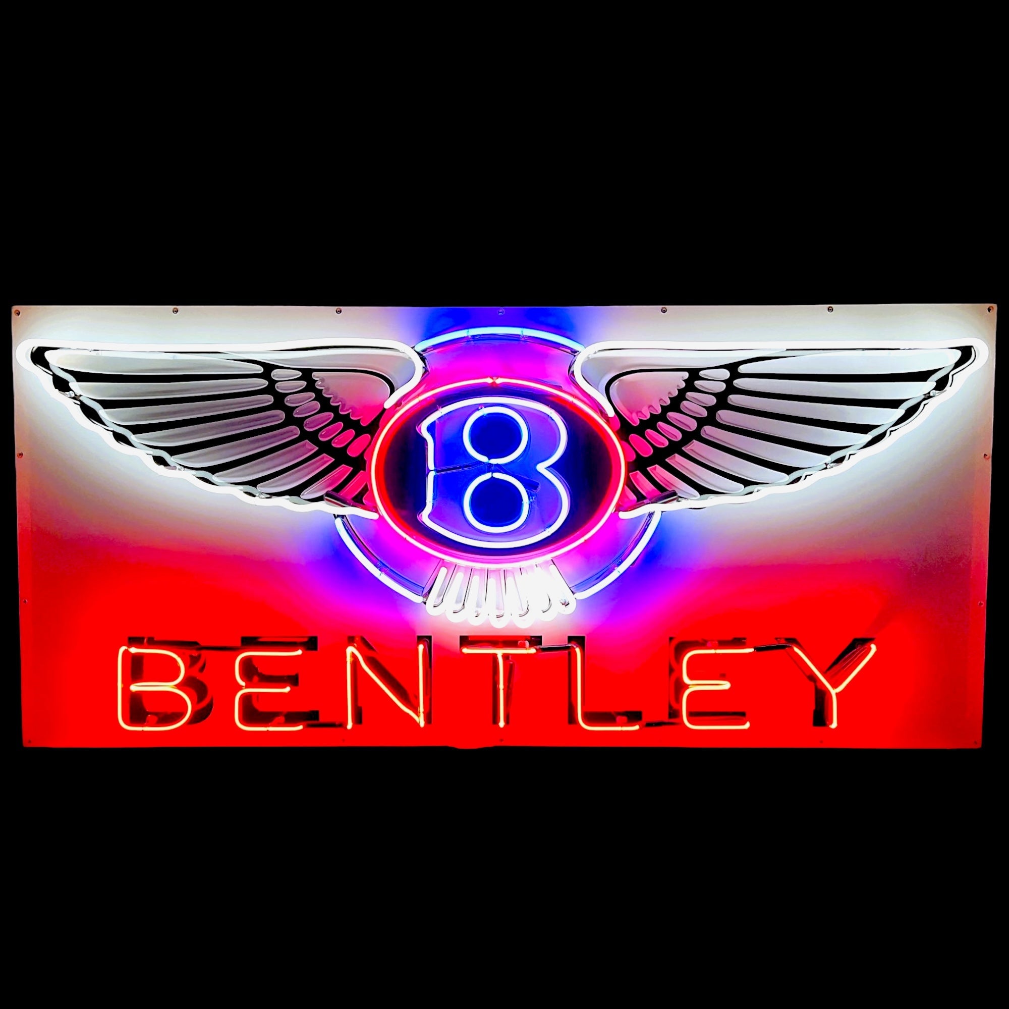 Vintage Bentley Dealership Neon Porcelain Sign - Premium