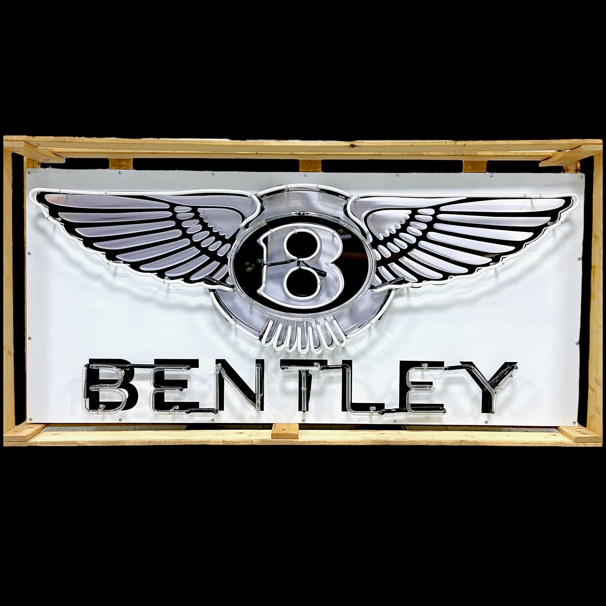 BENTLEY 電飾看板 Vintage Bentley Dealership Neon Porcelain Sign - Premium