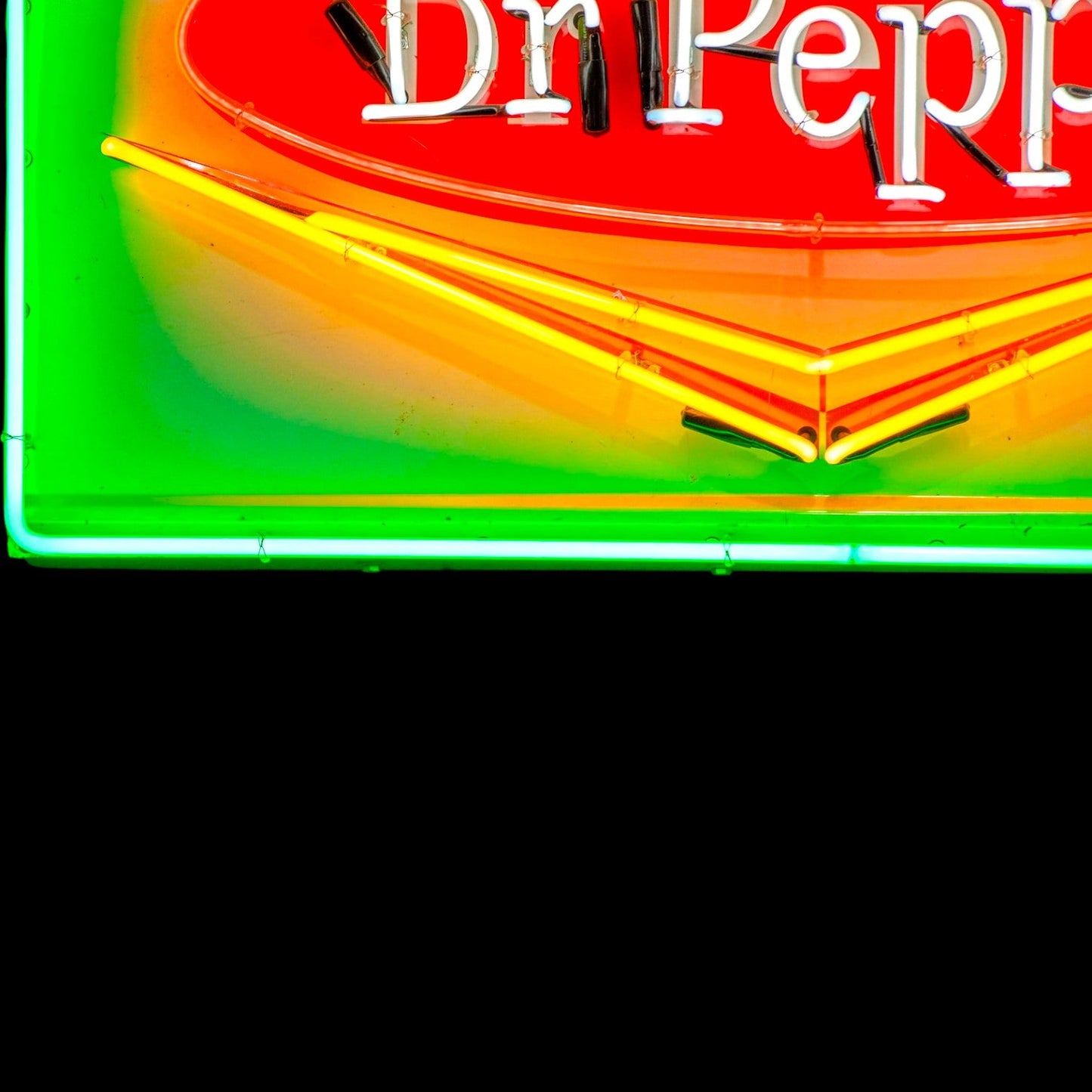 Vintage Dr. Pepper Soda Neon Porcelain Advertising Sign with Can