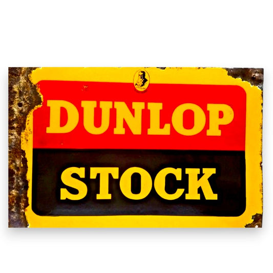 Dunlop Stock Porcelain Enamel Vintage Metal Reproduction