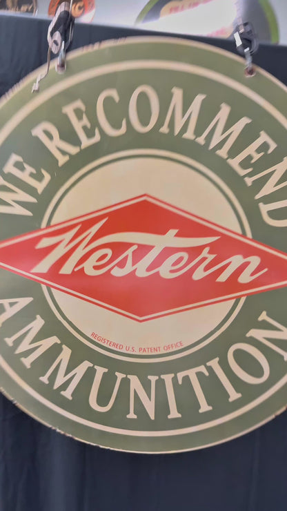 *Limited* Western Ammunition Double-Sided Large Porcelain Enamel on Steel (DS 30-Inch)